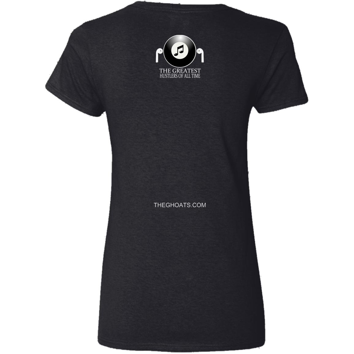 The GHOATS Custom Design. #19 Pool & Music. Ladies' Basic V-Neck T-Shirt