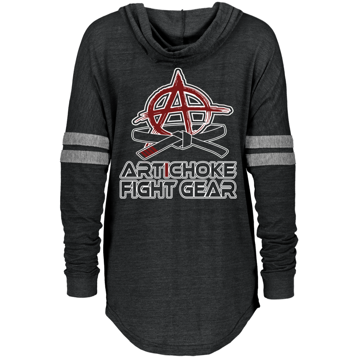 Artichoke Fight Gear Custom Design #11. Fatality. Mortal Kombat Parody. MMA. Ladies Low Key Hoodie