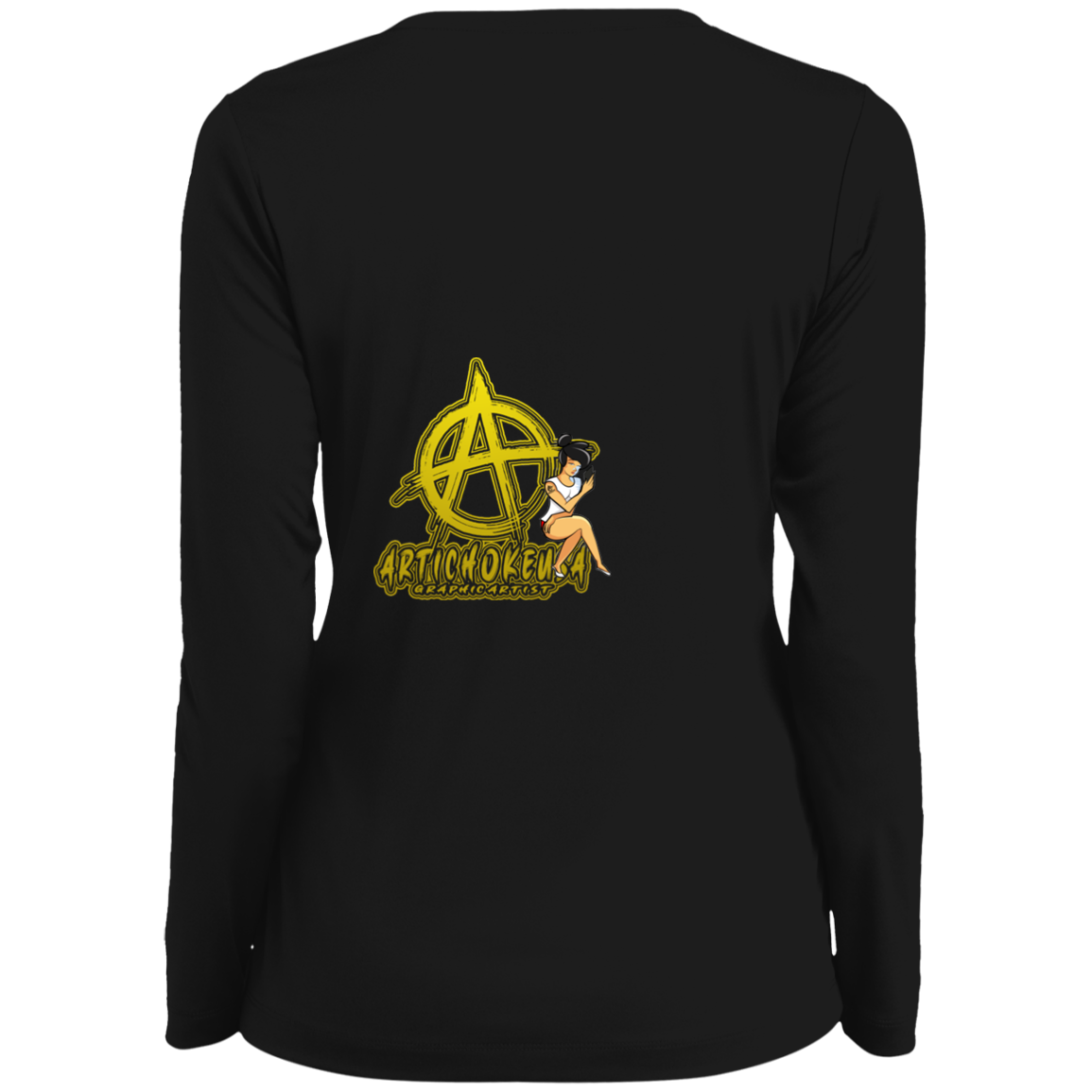 ArtichokeUSA Character and Font Design. Let’s Create Your Own Design Today. Betty. Ladies' Moisture-Wicking Long Sleeve V-Neck Tee