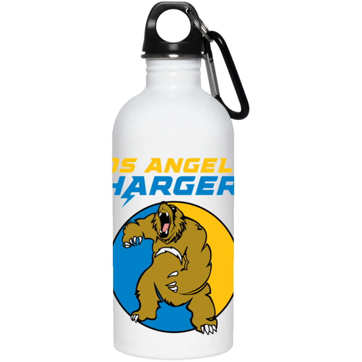 ArtichokeUSA Custom Design. Los Angeles Chargers Fan Art. 20 oz. Stainless Steel Water Bottle