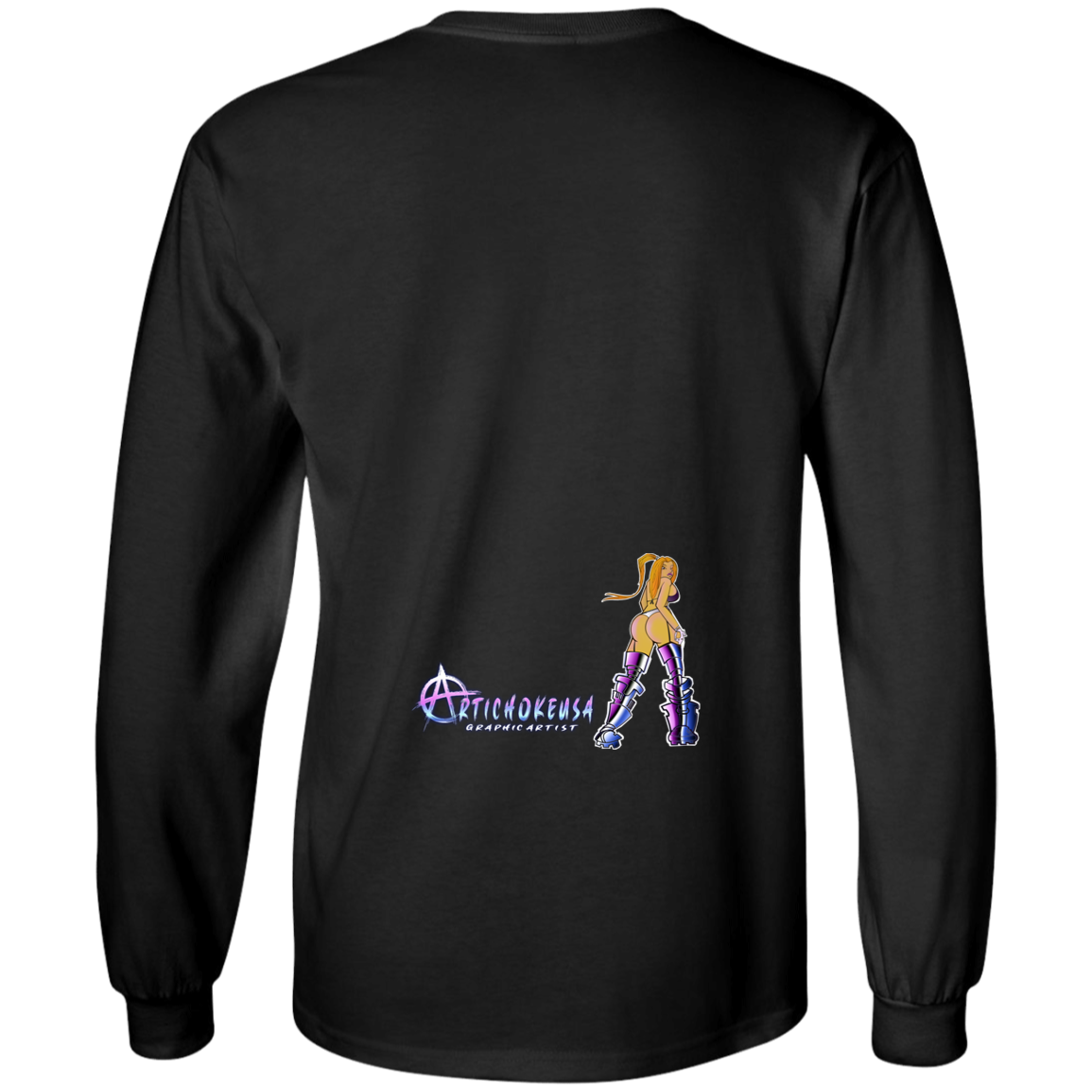 ArtichokeUSA Character and Font design. Let's Create Your Own Team Design Today. Dama de Croma. Youth Long Sleeve T-Shirt