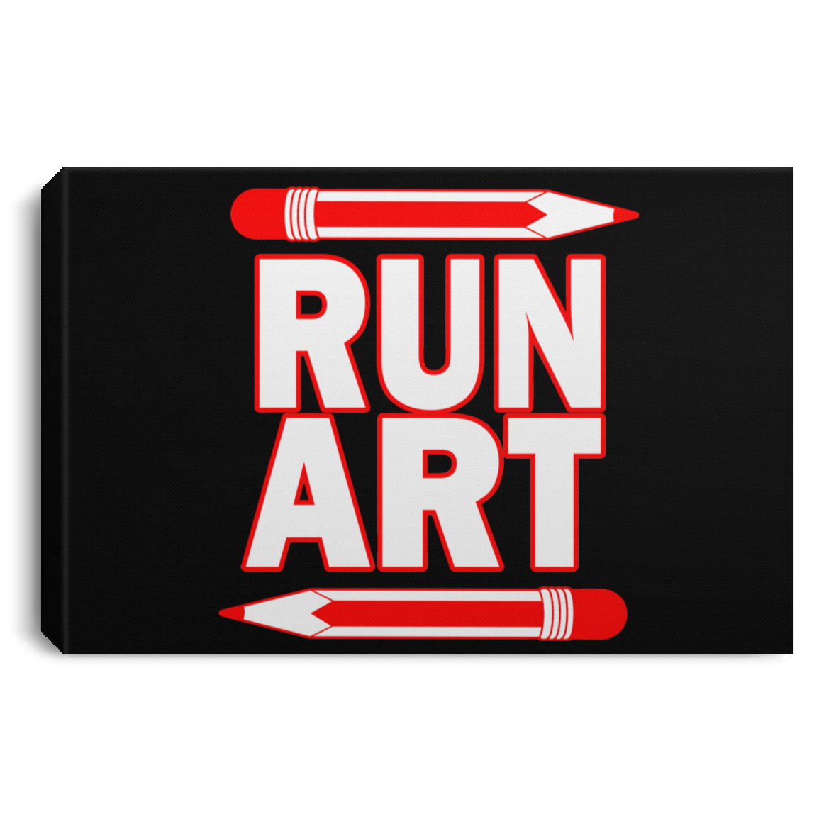 ArtichokeUSA Custom Design #1. RUN ART. Landscape Canvas .75in Frame