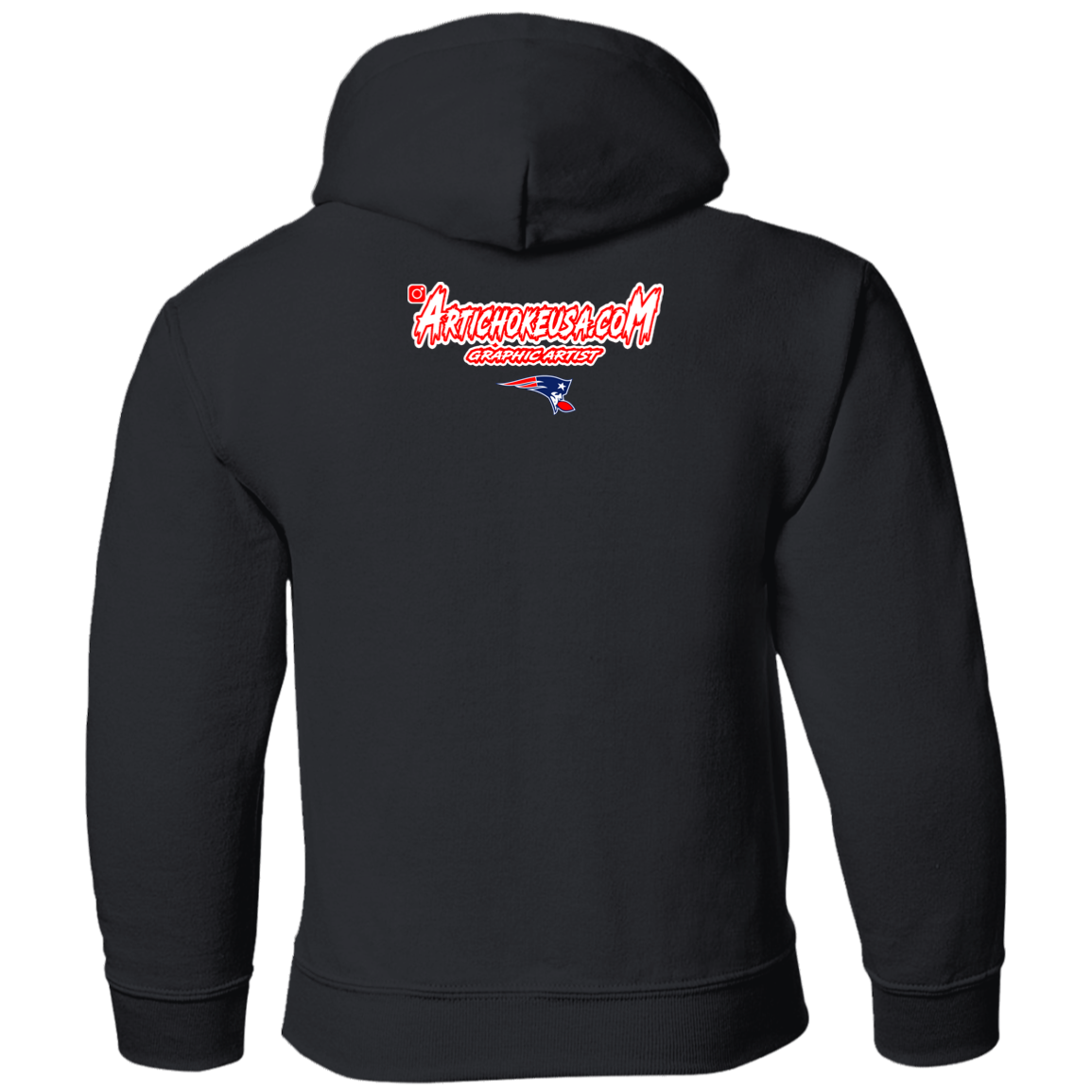 ArtichokeUSA Custom Design. New England Deflatriots. New England Patriots Parody. Youth Pullover Hoodie