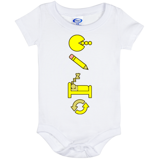 Artichoke Custom Design. Eat. Draw. Sleep. Repeat. Baby Onesie 6 Month