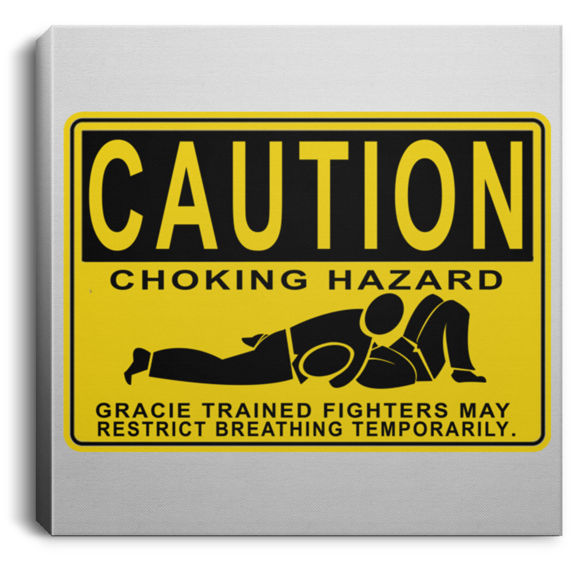 Artichoke Fight Gear Custom Design #3. Gracie Jiu Jitsu Choking Hazard Parody. BJJ. Square Canvas .75in Frame