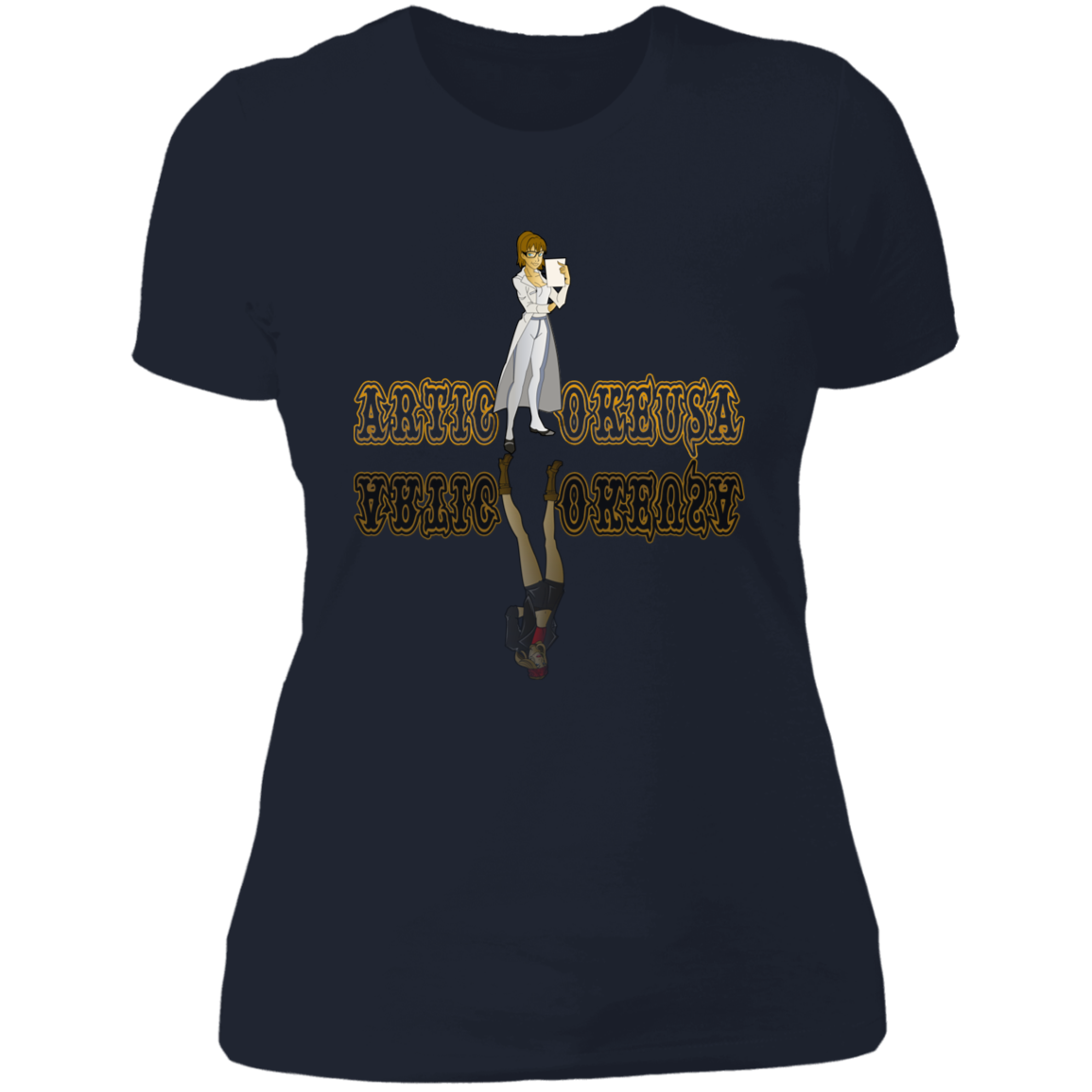 ArtichokeUSA Custom Design. Façade: (Noun) A false appearance that makes someone or something seem more pleasant or better than they really are. Ladies' Boyfriend T-Shirt