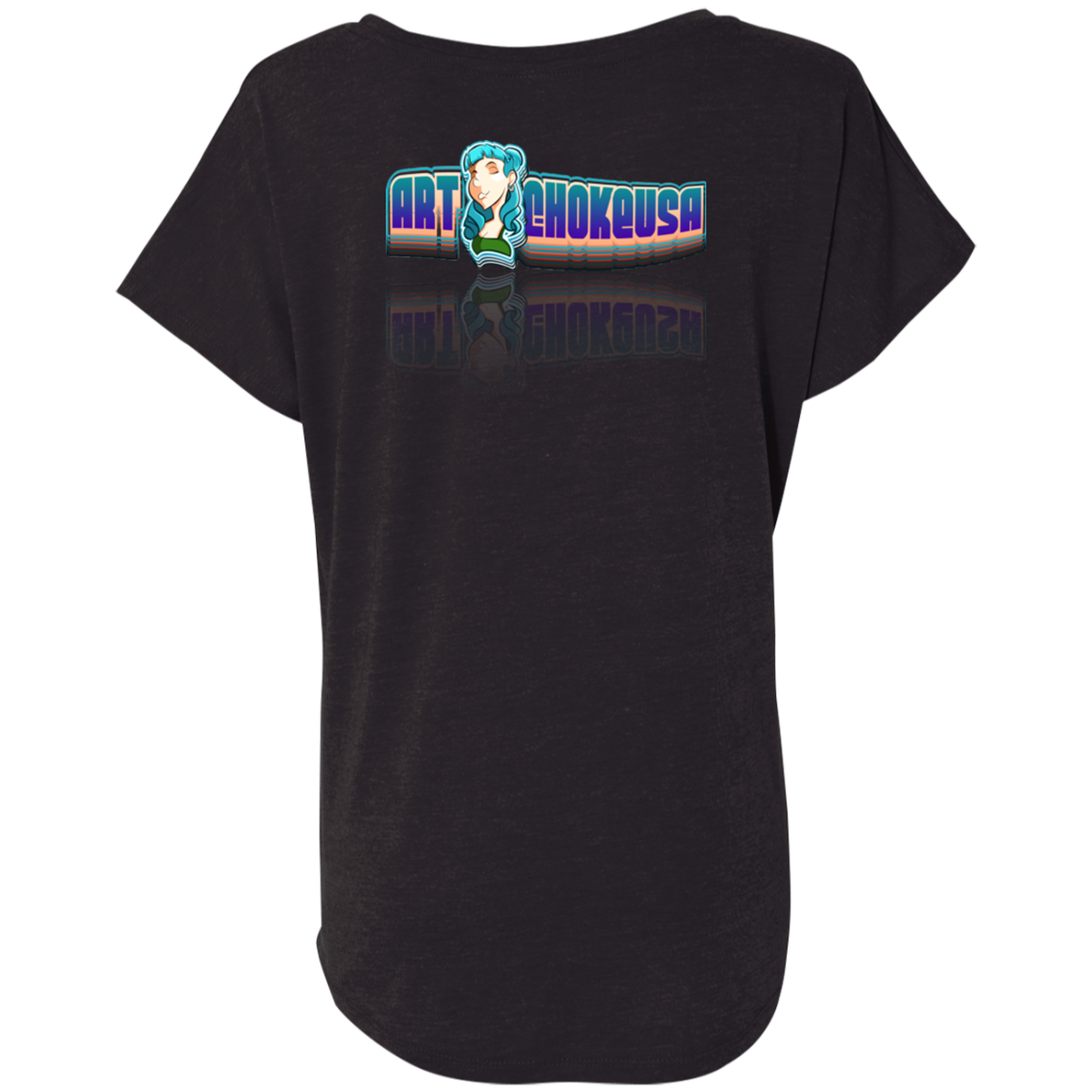ArtichokeUSA Characters and Fonts. "Shelly" Let’s Create Your Own Design Today. Ladies' Triblend Dolman Sleeve