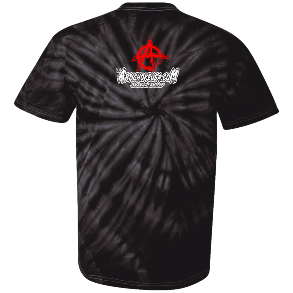 ArtichokeUSA Custom Design. RUN ART. RUN DMC Parody. 100% Cotton Tie Dye T-Shirt