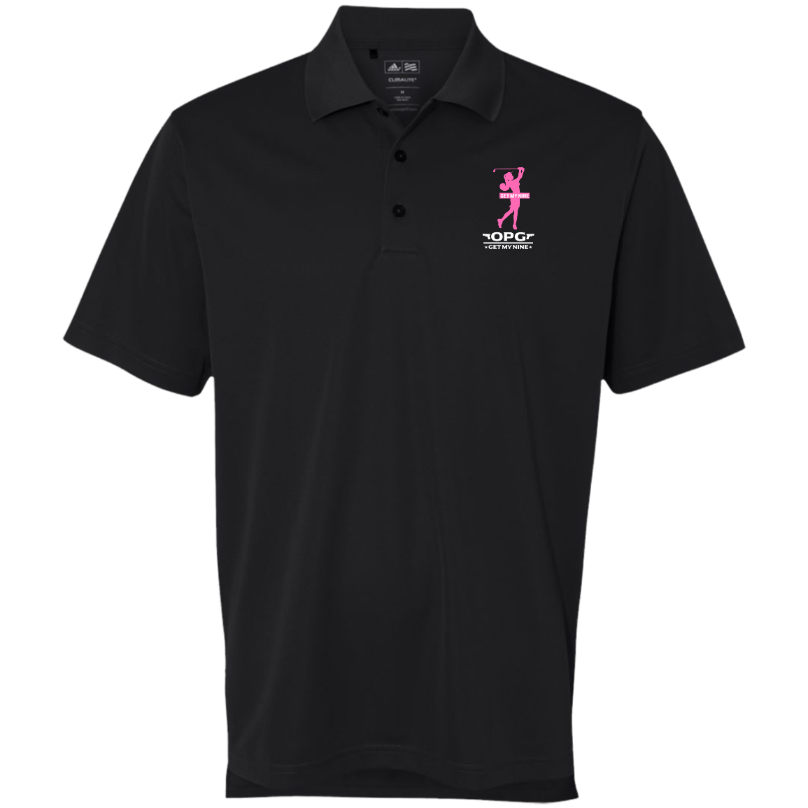 OPG Custom Design #16. Get My Nine. Female Version. Adidas Golf ClimaLite® Polo