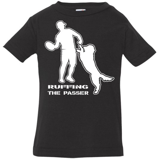 ArtichokeUSA Custom Design. Ruffing the Passer. Golden Lab Edition. Infant Jersey T-Shirt
