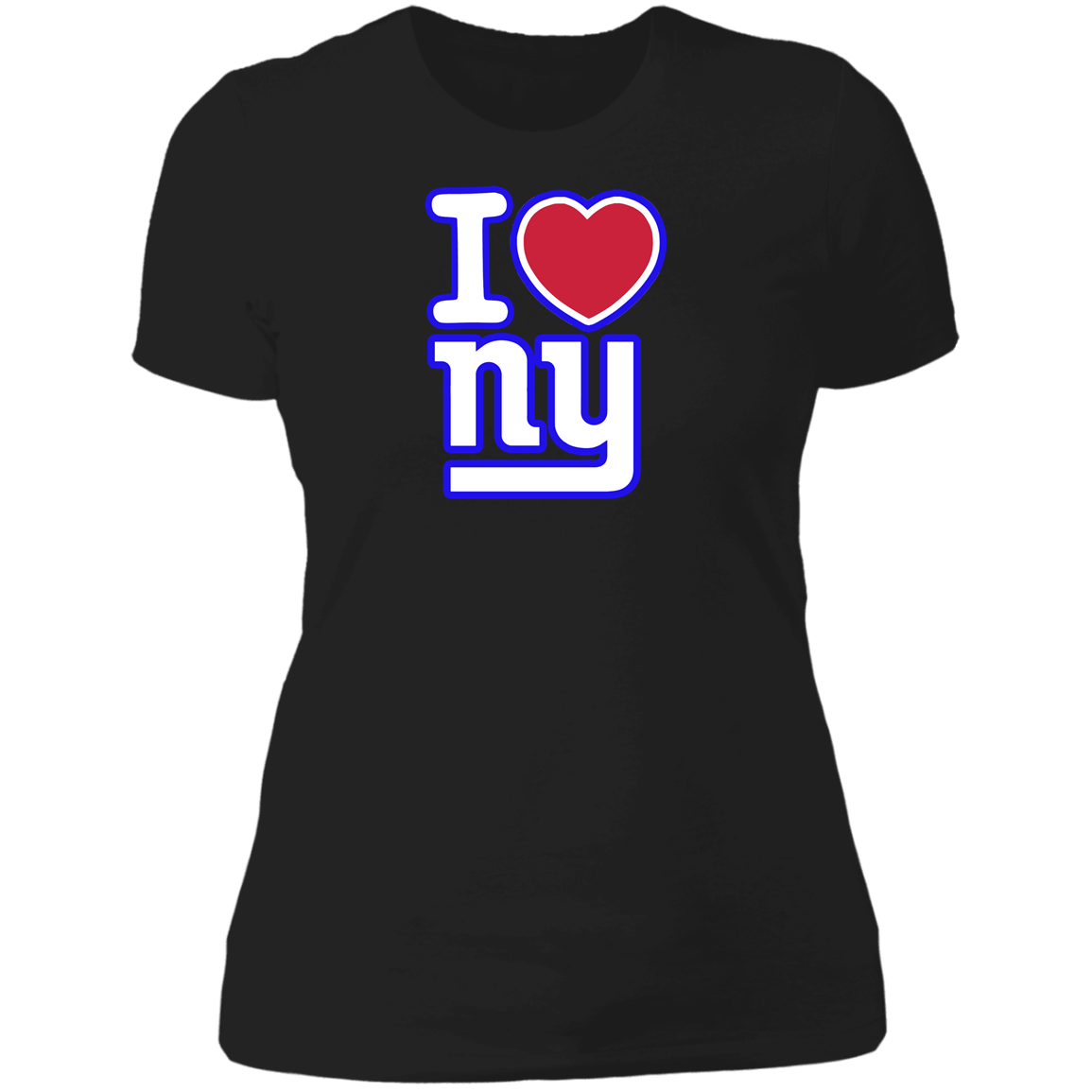 ArtichokeUSA Custom Design. I heart New York Giants. NY Giants Football Fan Art. Ladies' Boyfriend T-Shirt