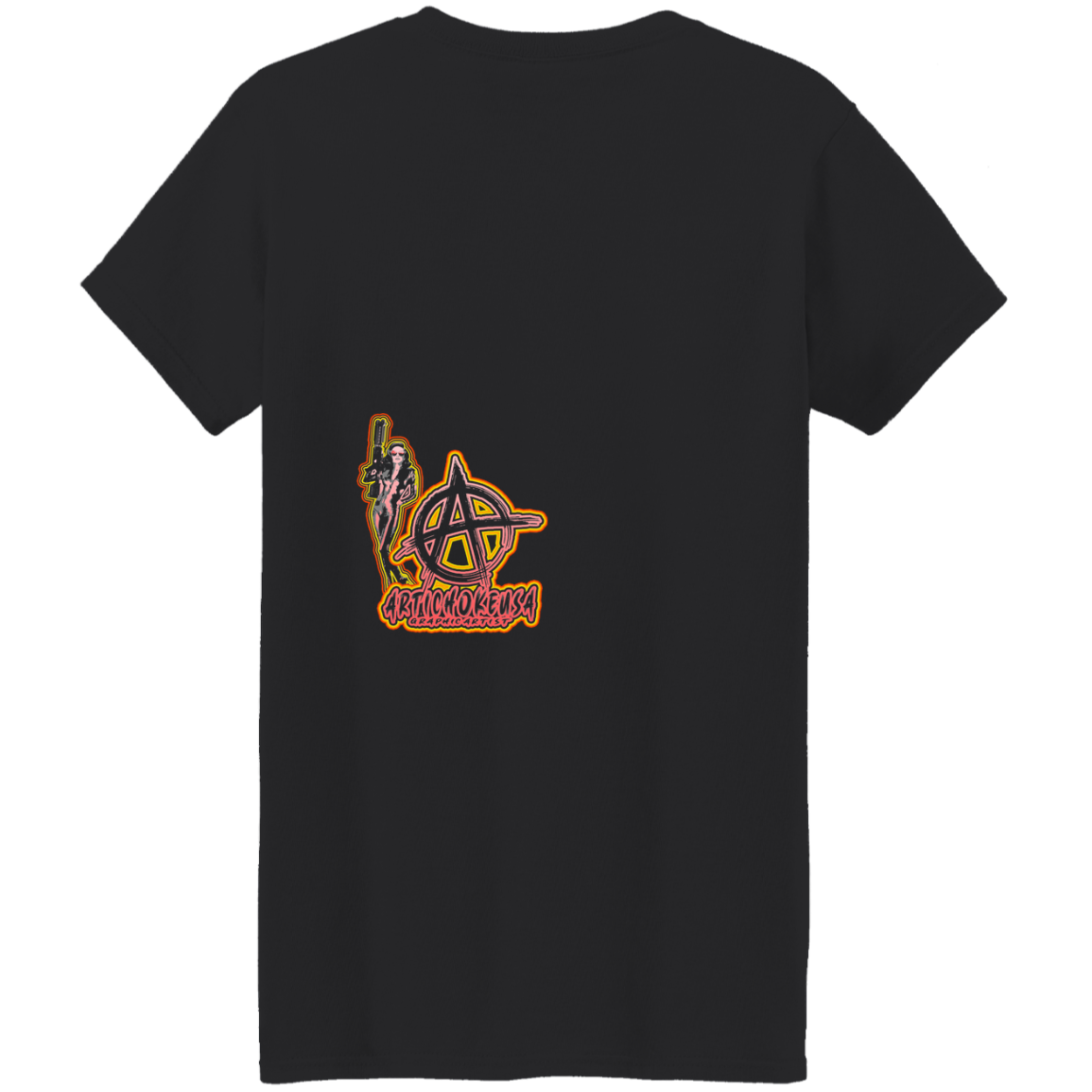 ArtichokeUSA Character and Font design. Let's Create Your Own Team Design Today. Mary Boom Boom. Ladies' 5.3 oz. T-Shirt