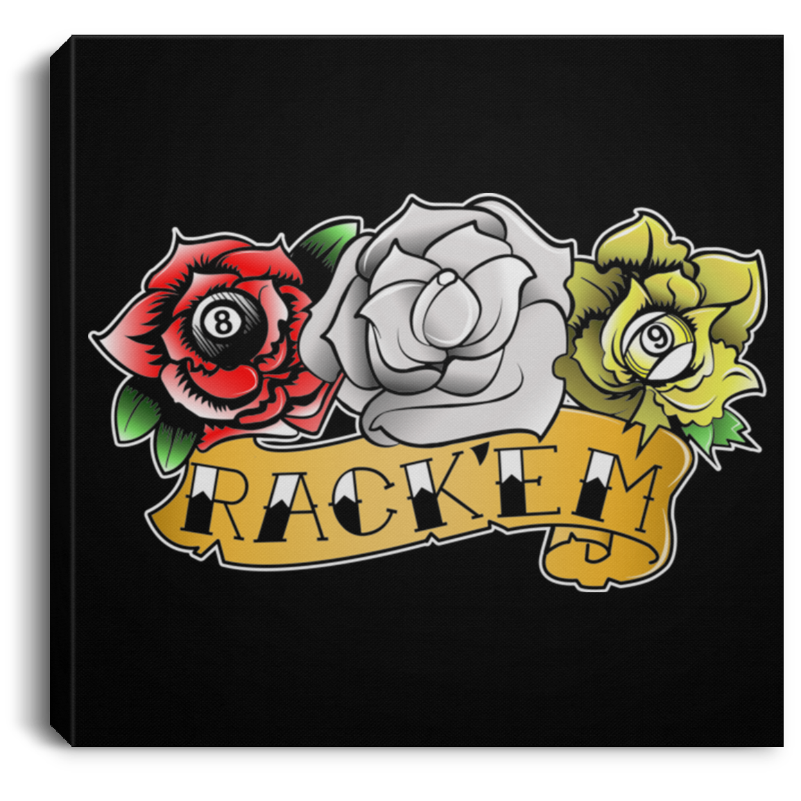The GHOATS Custom Design. #28 Rack Em'. Square Canvas .75in Frame