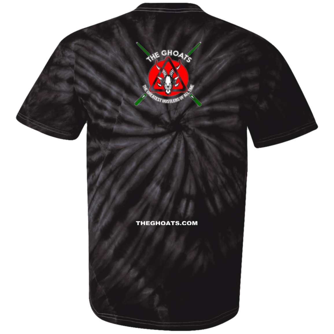 The GHOATS Custom Design #21. No Mames Billar. (Spanish Translation: You've got to be kidding. Pool). 100% Cotton Tie Dye T-Shirt