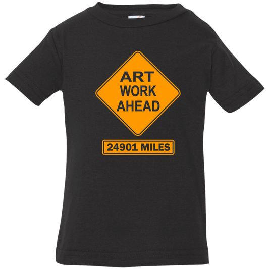 ArtichokeUSA Custom Design. Art Work Ahead. 24,901 Miles (Miles Around the Earth). Infant Jersey T-Shirt