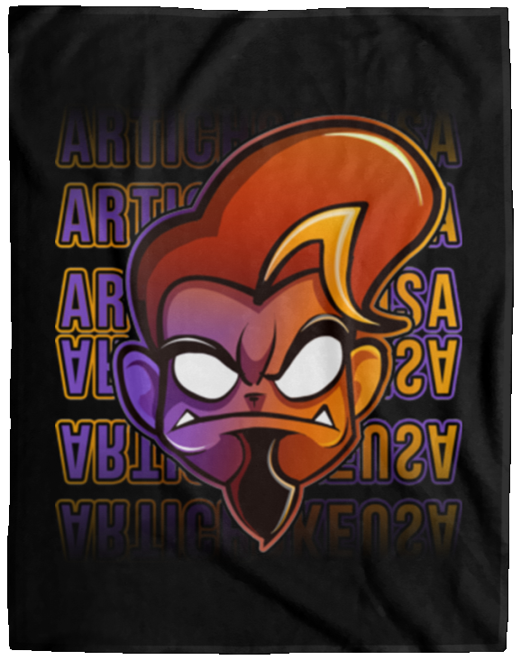 ArtichokeUSA Character and Font design. Let's Create Your Own Team Design Today. Arthur. Fleece Blanket - 60x80
