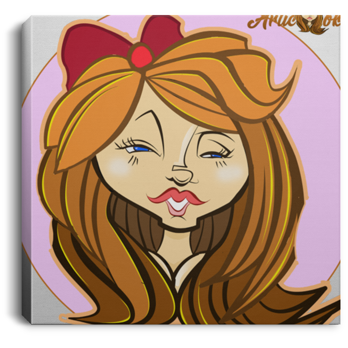 ArtichokeUSA Character and Font design #22. Friends, Clients, and People of Earth. Let's Create Your Own Design Today. Square Canvas .75in Frame
