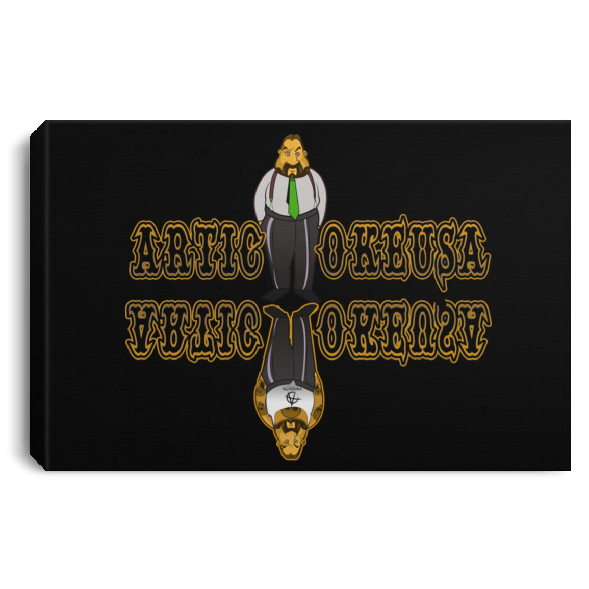 ArtichokeUSA Custom Design. Façade: (Noun) A false appearance that makes someone or something seem more pleasant or better than they really are. Landscape Canvas .75in Frame