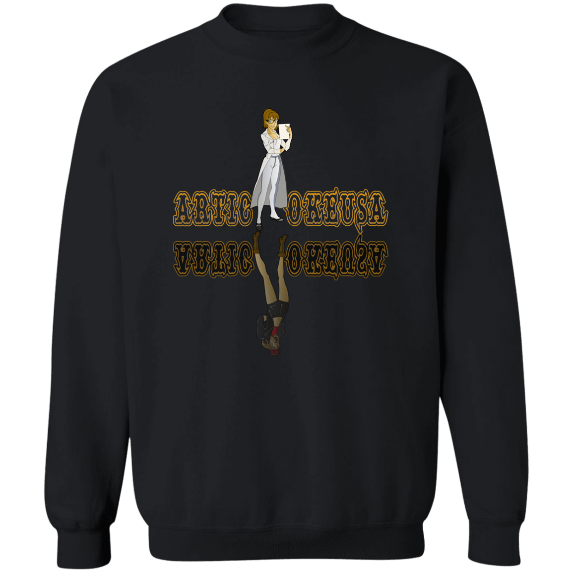 ArtichokeUSA Custom Design. Façade: (Noun) A false appearance that makes someone or something seem more pleasant or better than they really are. Crewneck Pullover Sweatshirt