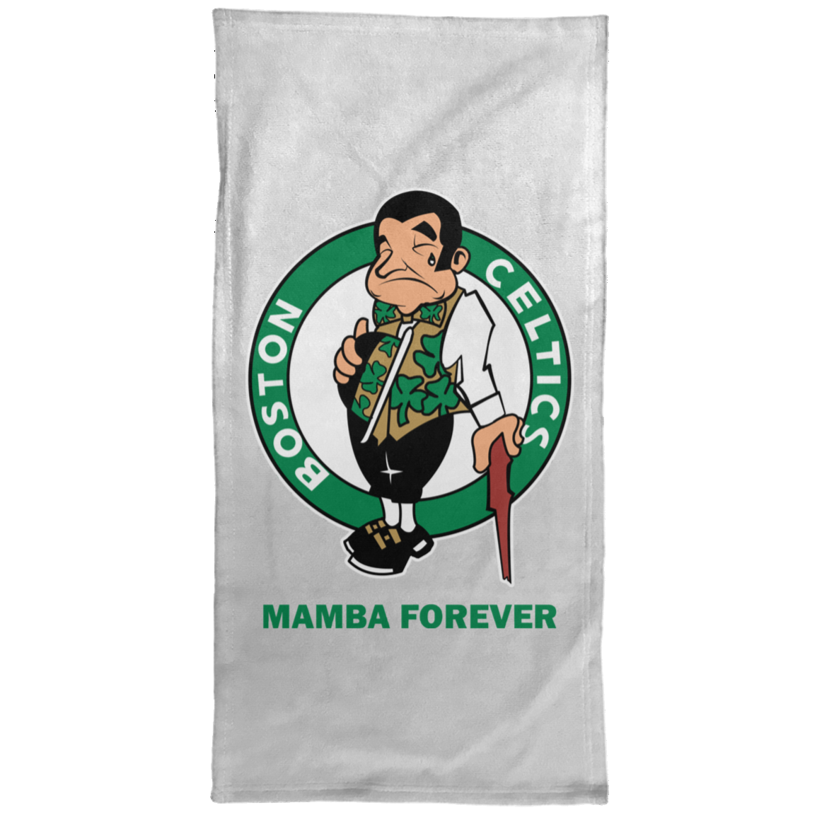 ArtichokeUSA Custom Design. RIP Kobe. Mamba Forever. Celtics / Lakers Fan Art Tribute. Hand Towel - 15x30