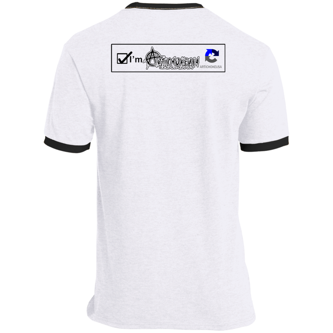 ArtichokeUSA Custom Design. I am a robot. Ringer Tee