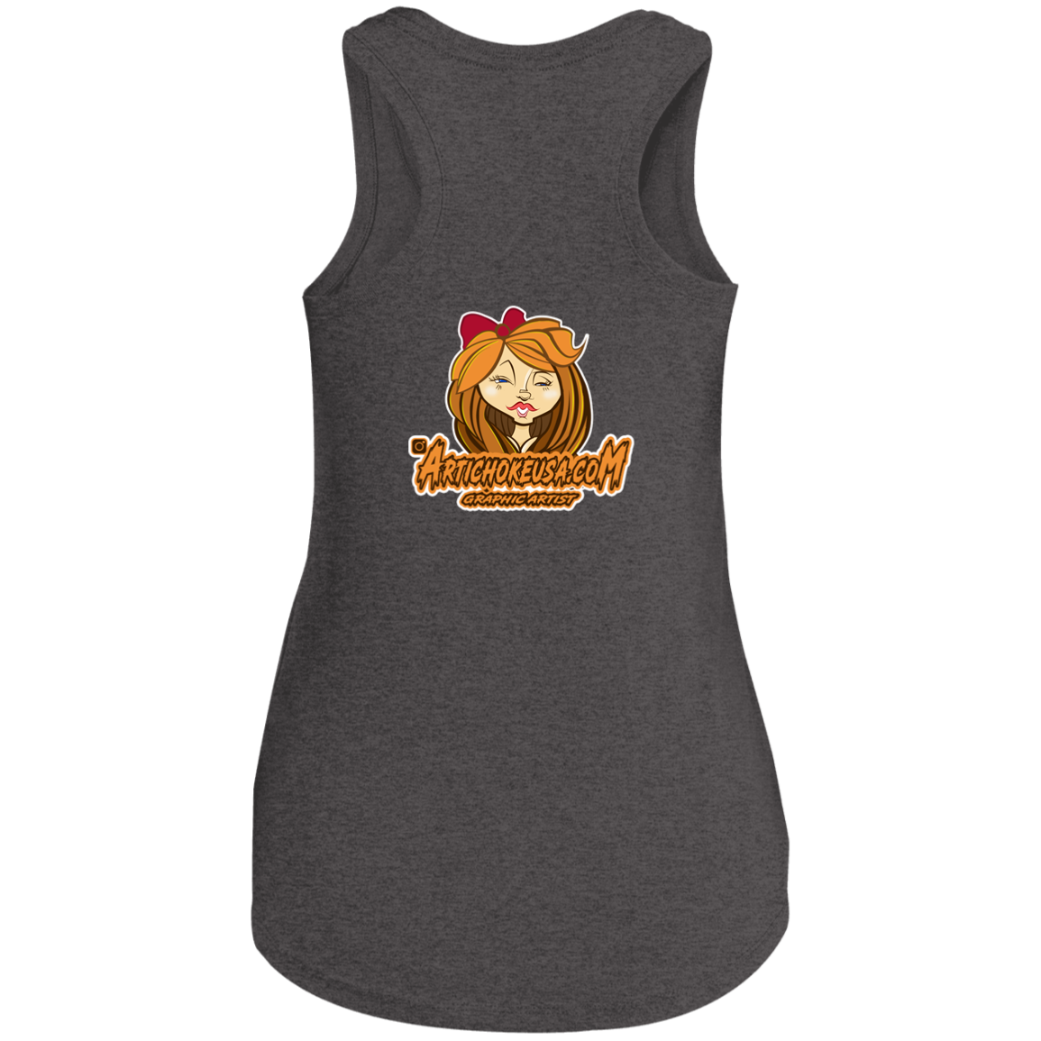 ZZ#21 Characters and Fonts. Aubrey. A show case of my characters and font styles. Ladies' Tri Racerback Tank