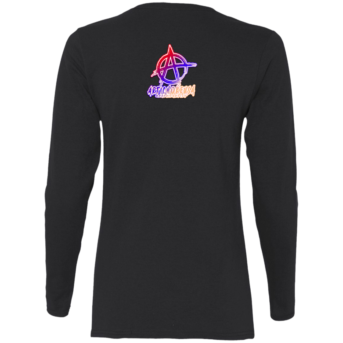 ArtichokeUSA Character and Font Design #2. Friends and Fam. Let’s Create Your Own Design Today.Ladies' Cotton LS T-Shirt