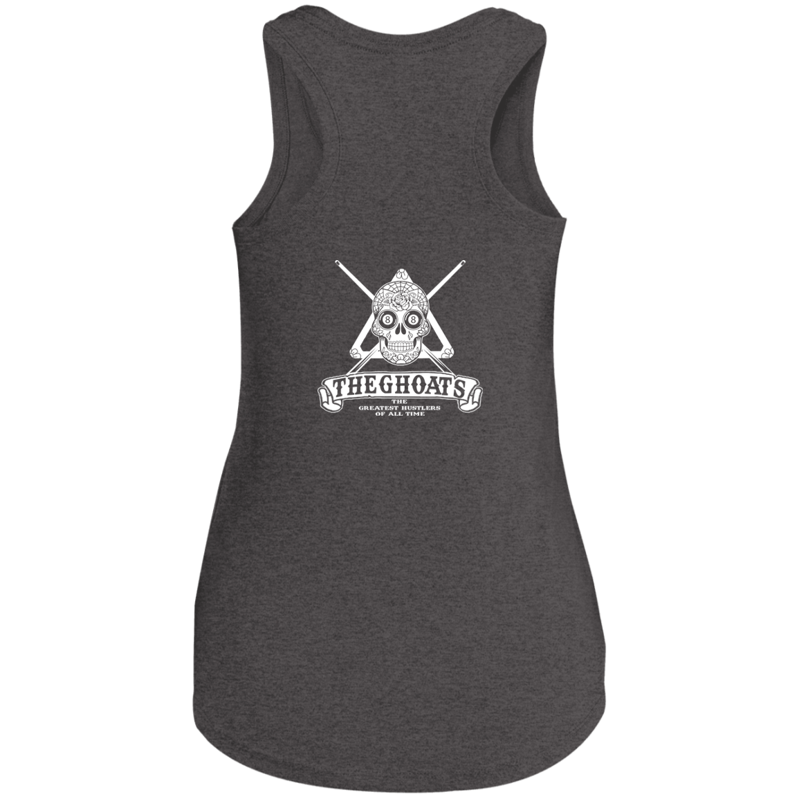 The GHOATS Custom Design #37. Sugar Skull Pool Theme. Ladies' Perfect Tri Racerback Tank