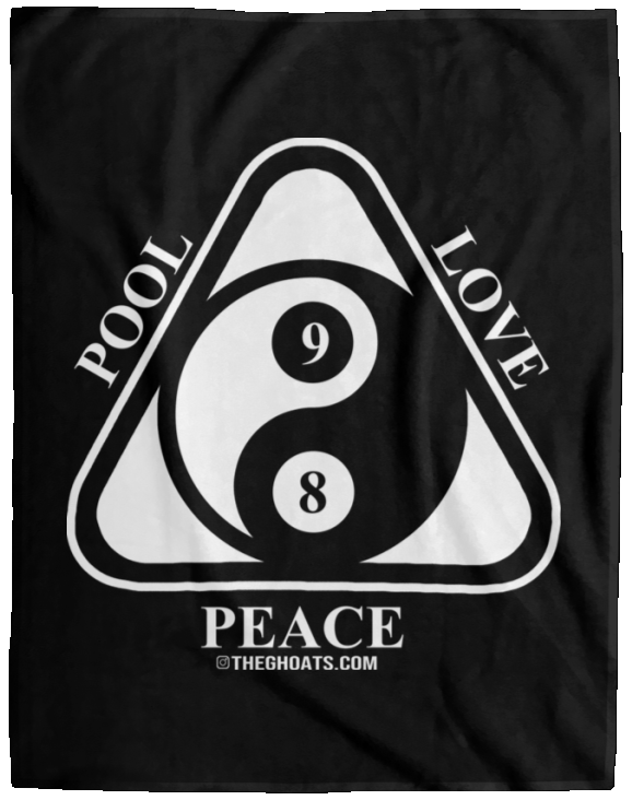 The GHOATS Custom Design #9. Ying Yang. Pool Love Peace. Fleece Blanket - 60x80