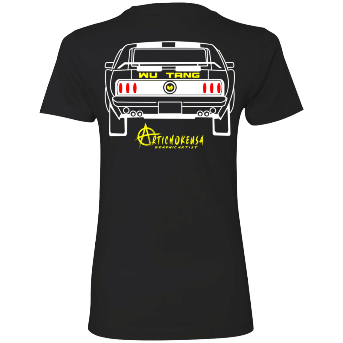 ArtichokeUSA Custom Design. Merican Muscle. Wu-Tang / Mustang Parody. Ladies' Boyfriend T-Shirt