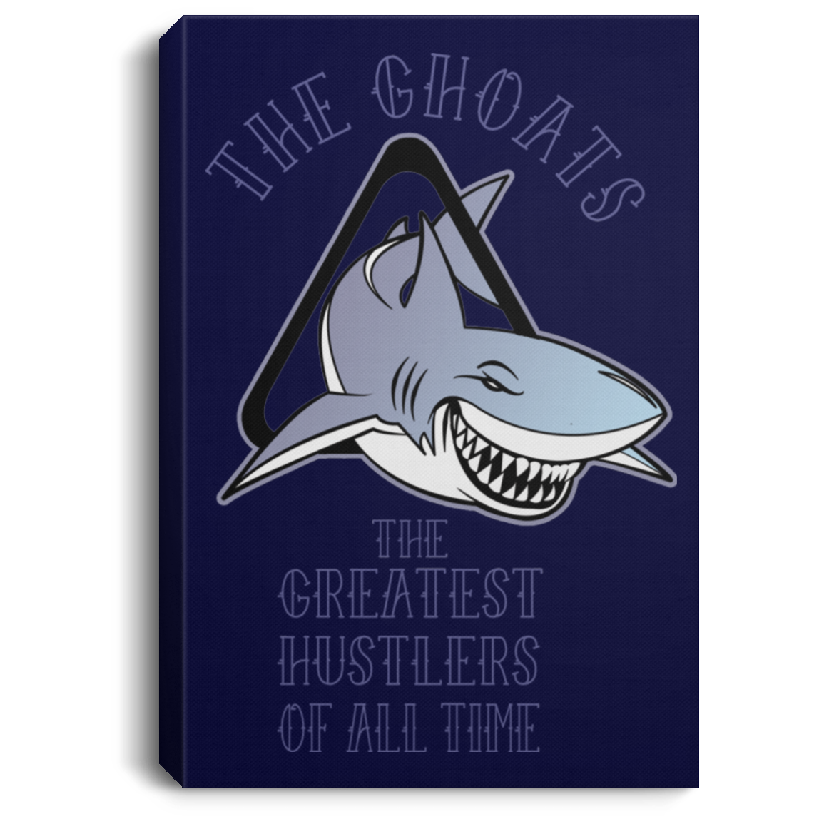 The GHOATS custom design #41. Big Game Take Little Game. Pool/Billiards. Portrait Canvas .75in Frame