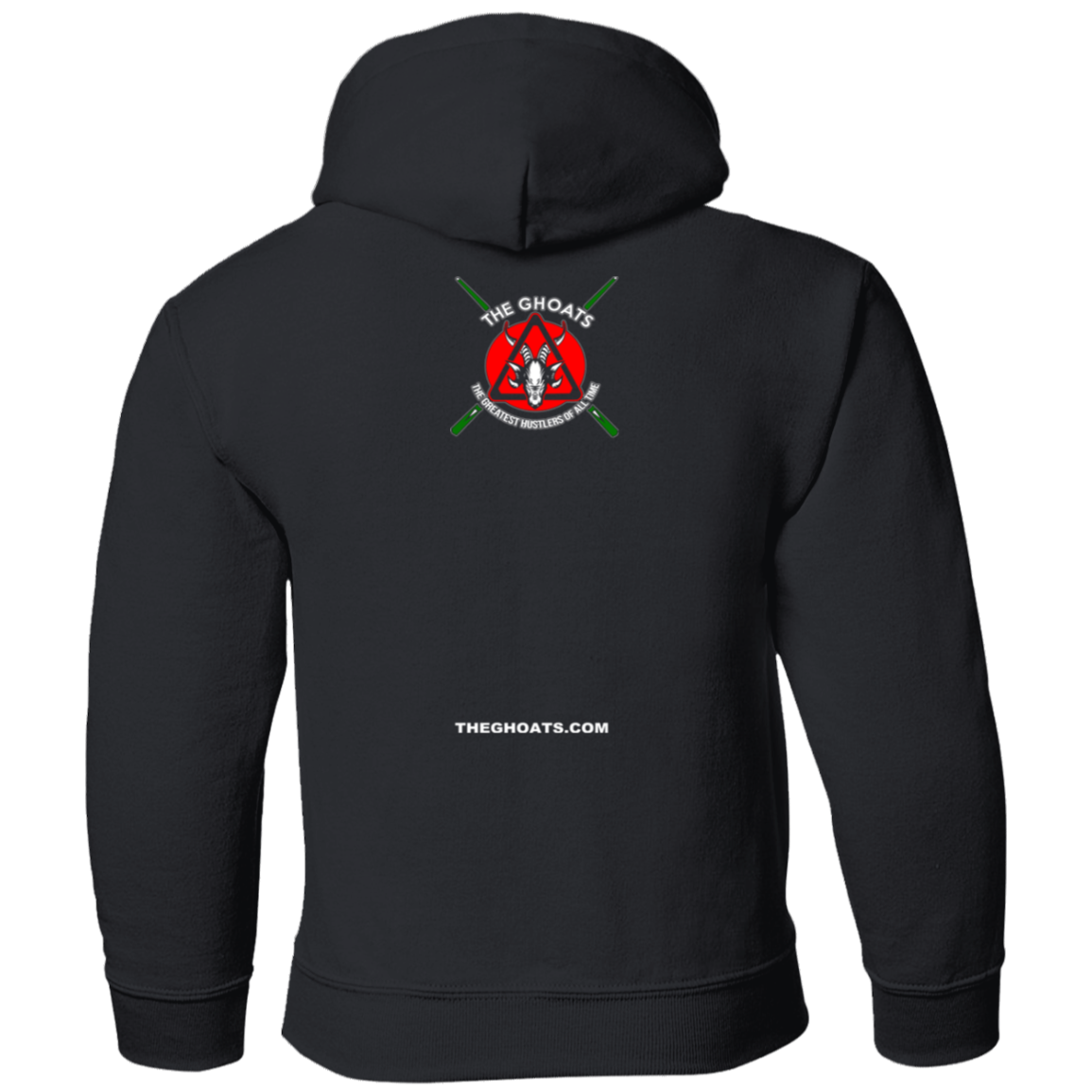 The GHOATS Custom Design #21. No Mames Billar. (Spanish Translation: You've got to be kidding. Pool). Youth Pullover Hoodie