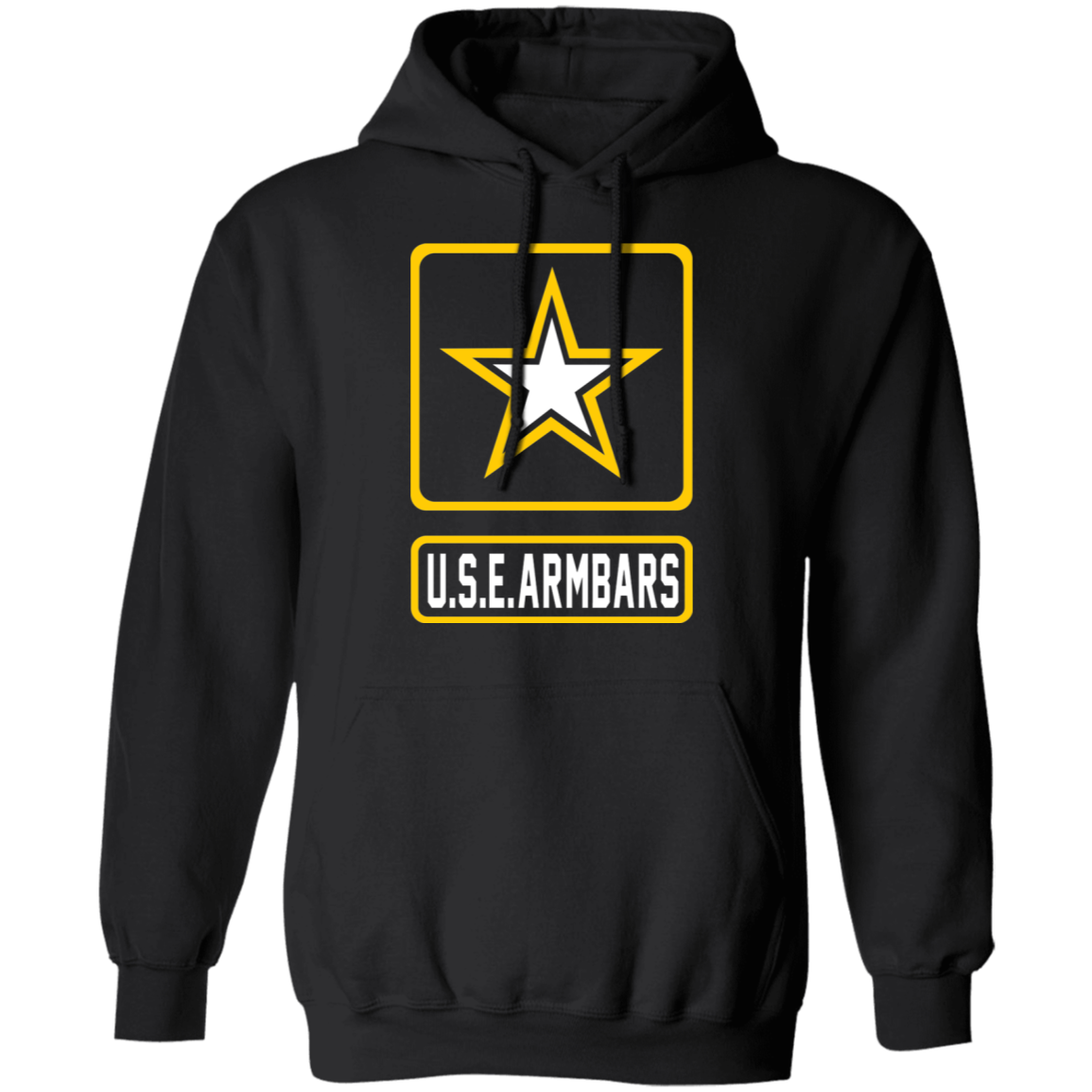 Artichoke Fight Gear Custom Design #8. USE ARMBARS. US Army Parody. Basic Hoodie