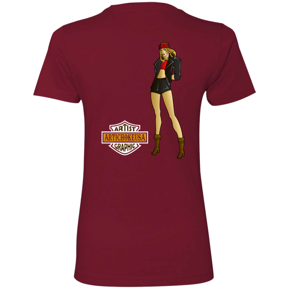 ArtichokeUSA Custom Design. Façade: (Noun) A false appearance that makes someone or something seem more pleasant or better than they really are. Ladies' Boyfriend T-Shirt