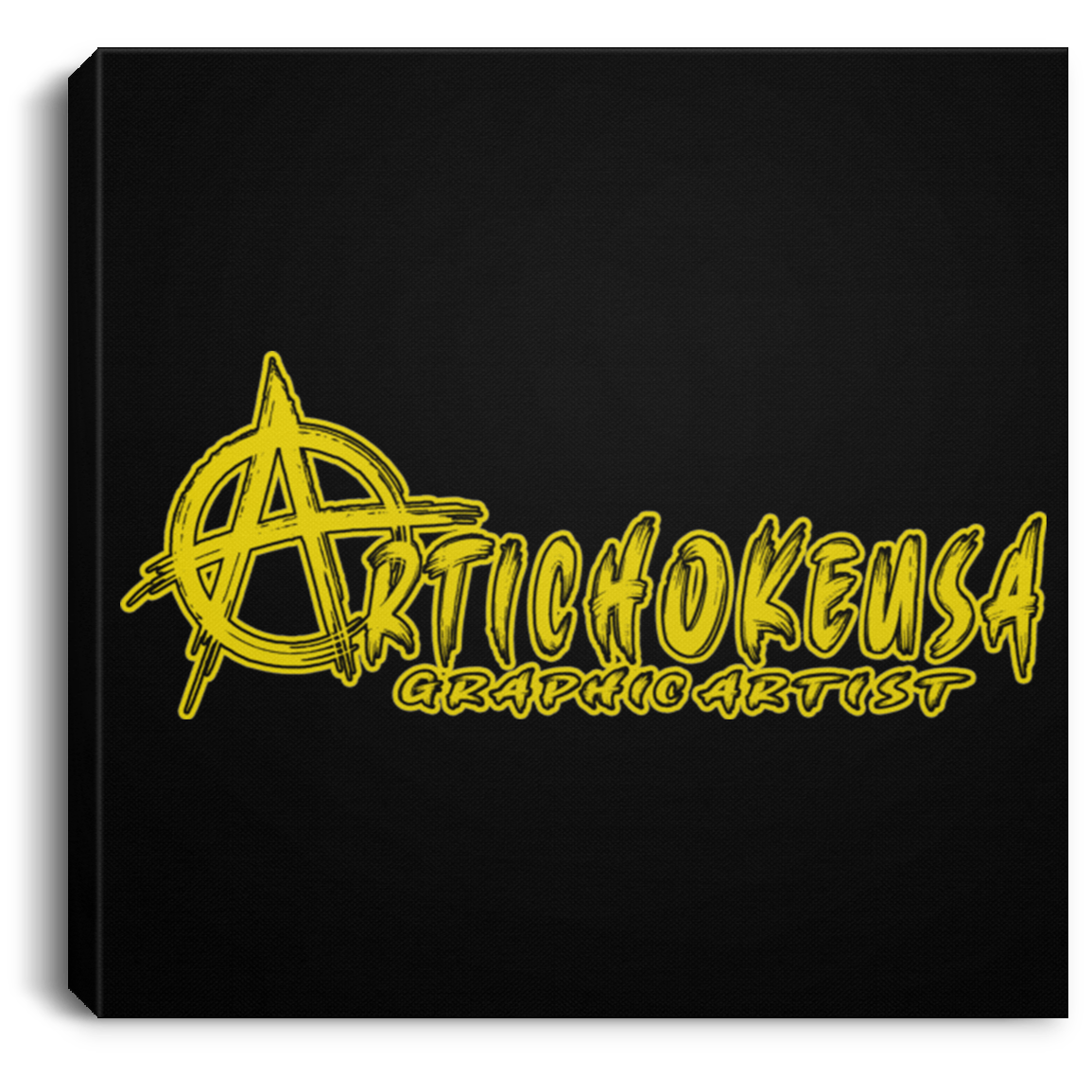 ArtichokeUSA custom design with text #18. Square Canvas .75in Frame