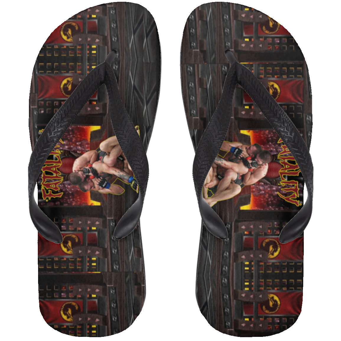 Artichoke Fight Gear Custom Design #21. FATLAITY! Adult Flip Flops