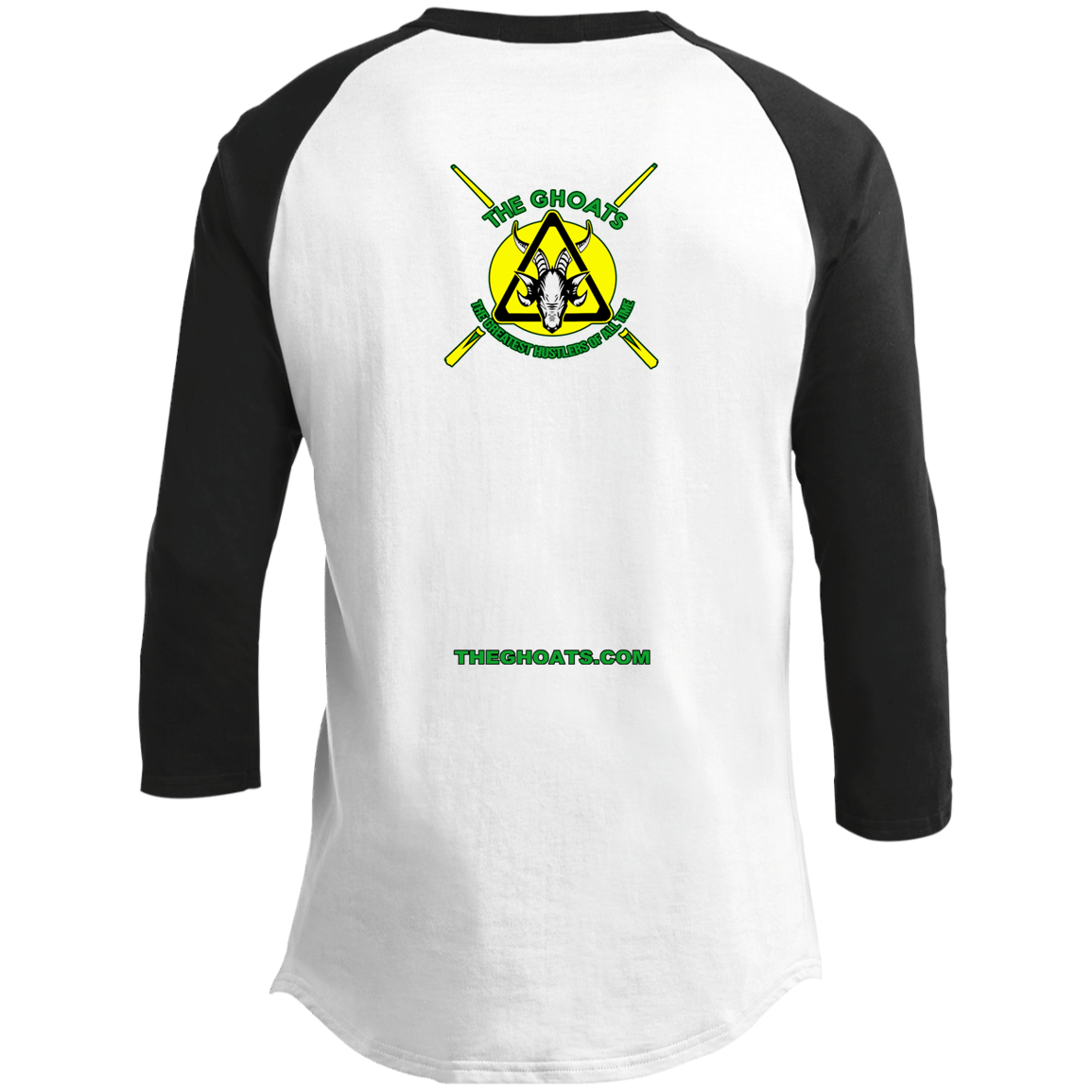 The GHOATS Custom Design. #13. GHOATS SMASH. Youth 3/4 Raglan Sleeve Shirt
