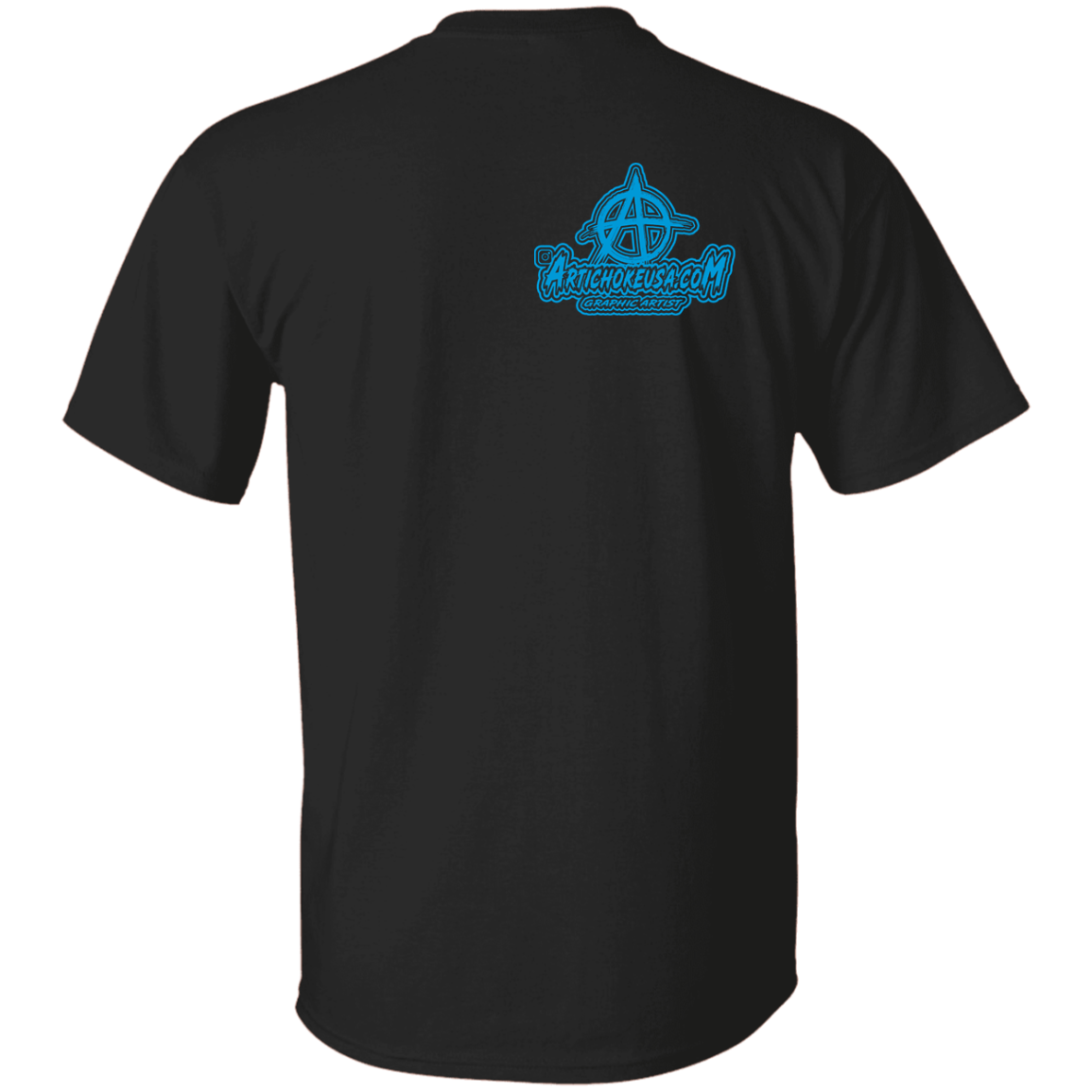 ArtichokeUSA Character and Font design. Let's Create Your Own Team Design Today. My first client Charles. 100% Cotton T-Shirt