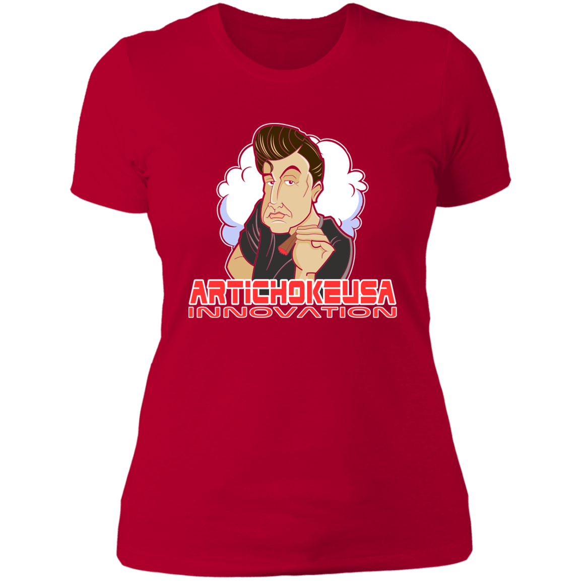 ArtichokeUSA Custom Design. Innovation. Elon Musk Parody Fan Art. Ladies' Boyfriend T-Shirt