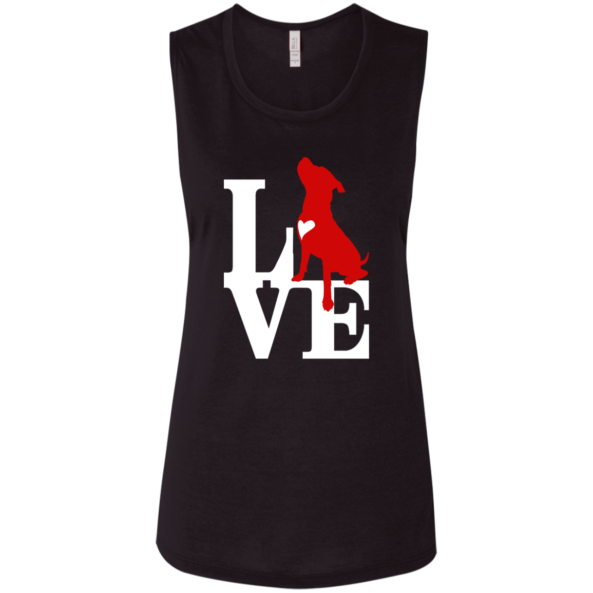 ArtichokeUSA Custom Design. Pitbull Love. Ladies' Flowy Muscle Tank