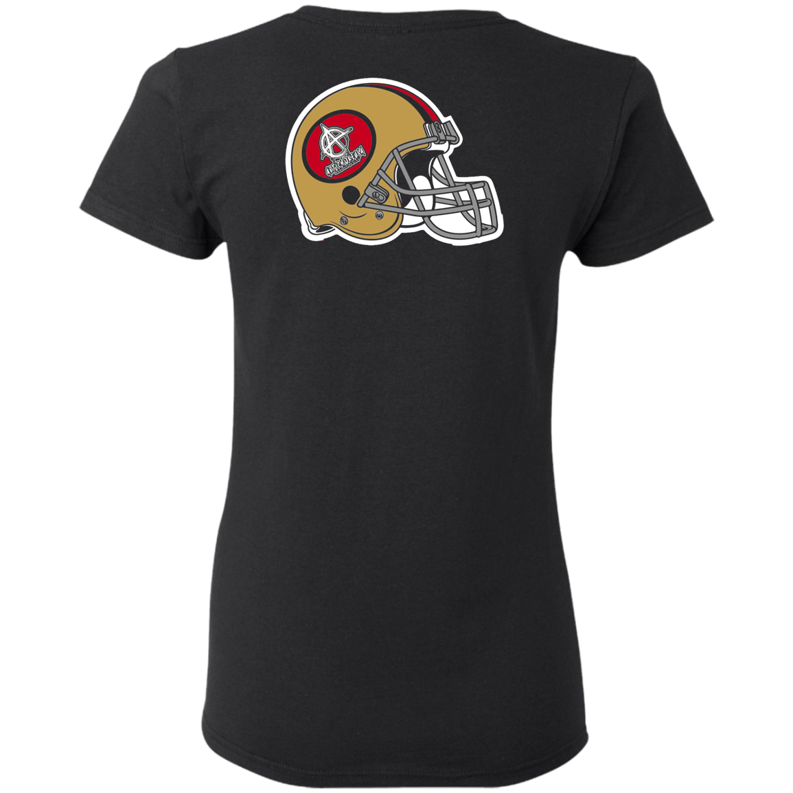 ArtichokeUSA Custom Design #50. 9ers Love. SF 49ers Fan Art. Let's Make Your Own Custom Team Shirt. Ladies' Basic 100% Cotton T-Shirt