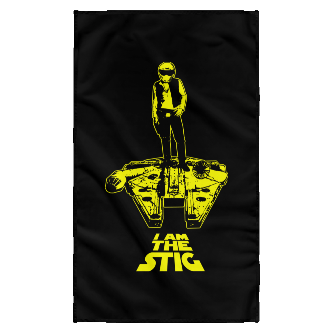ArtichokeUSA Custom Design. I am the Stig. Han Solo / The Stig Fan Art. Wall Flag