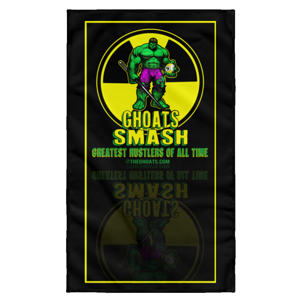 The GHOATS Custom Design. #13. GHOATS SMASH. Wall Flag
