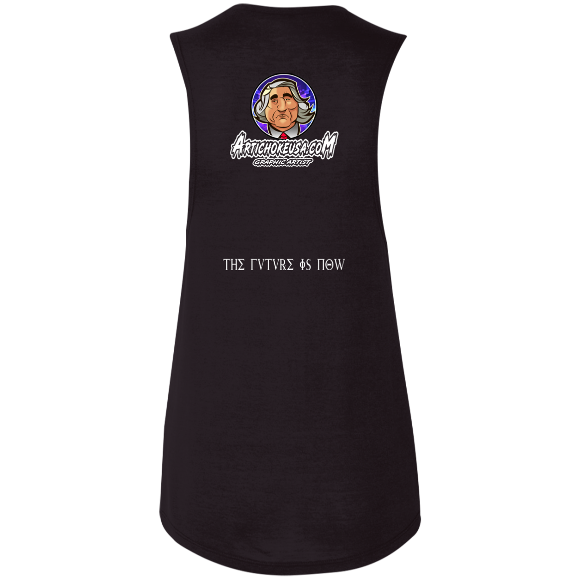 ArtichokeUSA Custom Design. Michio Kaku Fan Art. Ladies' Flowy Muscle Tank
