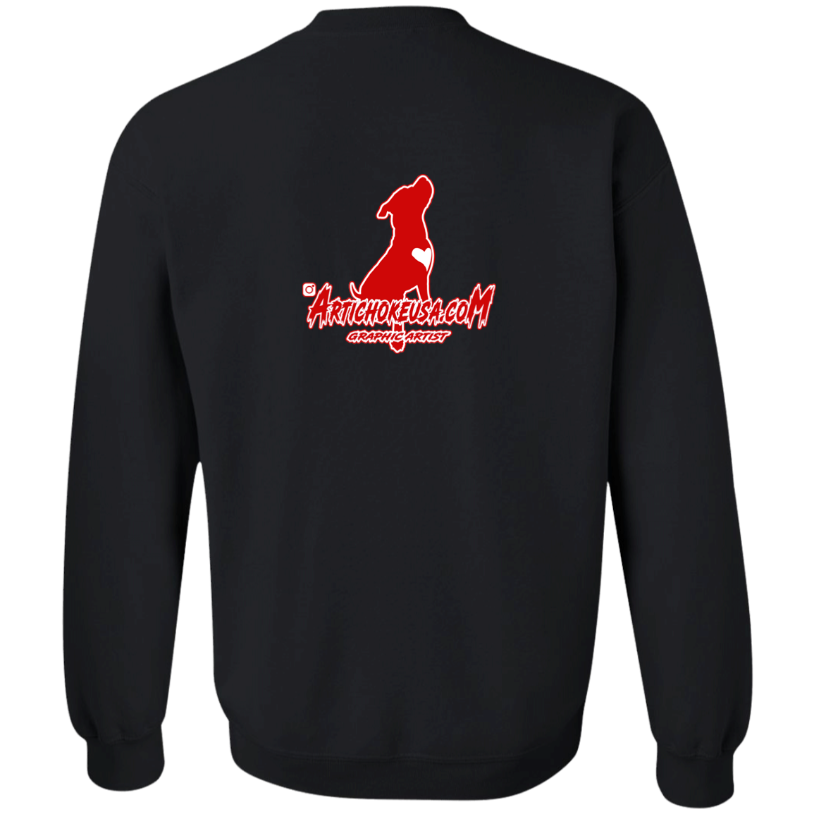 ArtichokeUSA Custom Design. Pitbull Love. Crewneck Pullover Sweatshirt