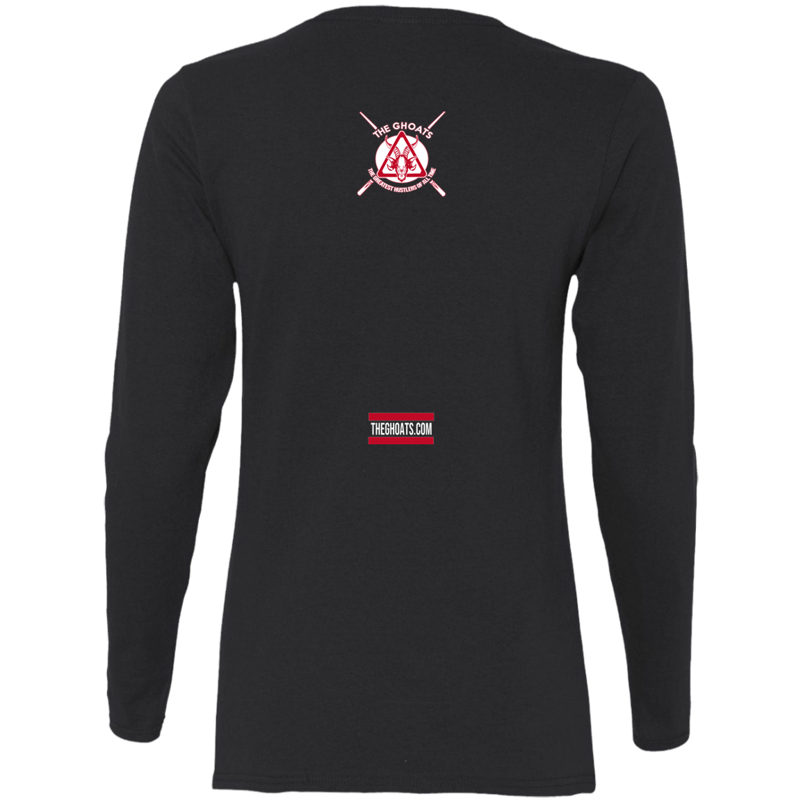 The GHOATS Custom Design. #29 run 8 9 10 ball. Ladies' Cotton LS T-Shirt