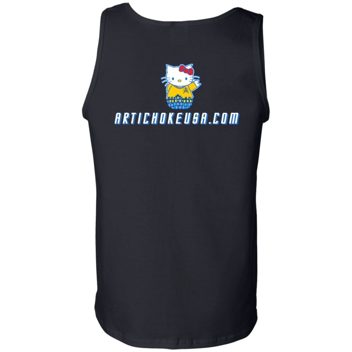 ArtichokeUSA Custom Design. Beam Me Up Kitty. Fan Art / Parody. Men's 100% Cotton Tank Top