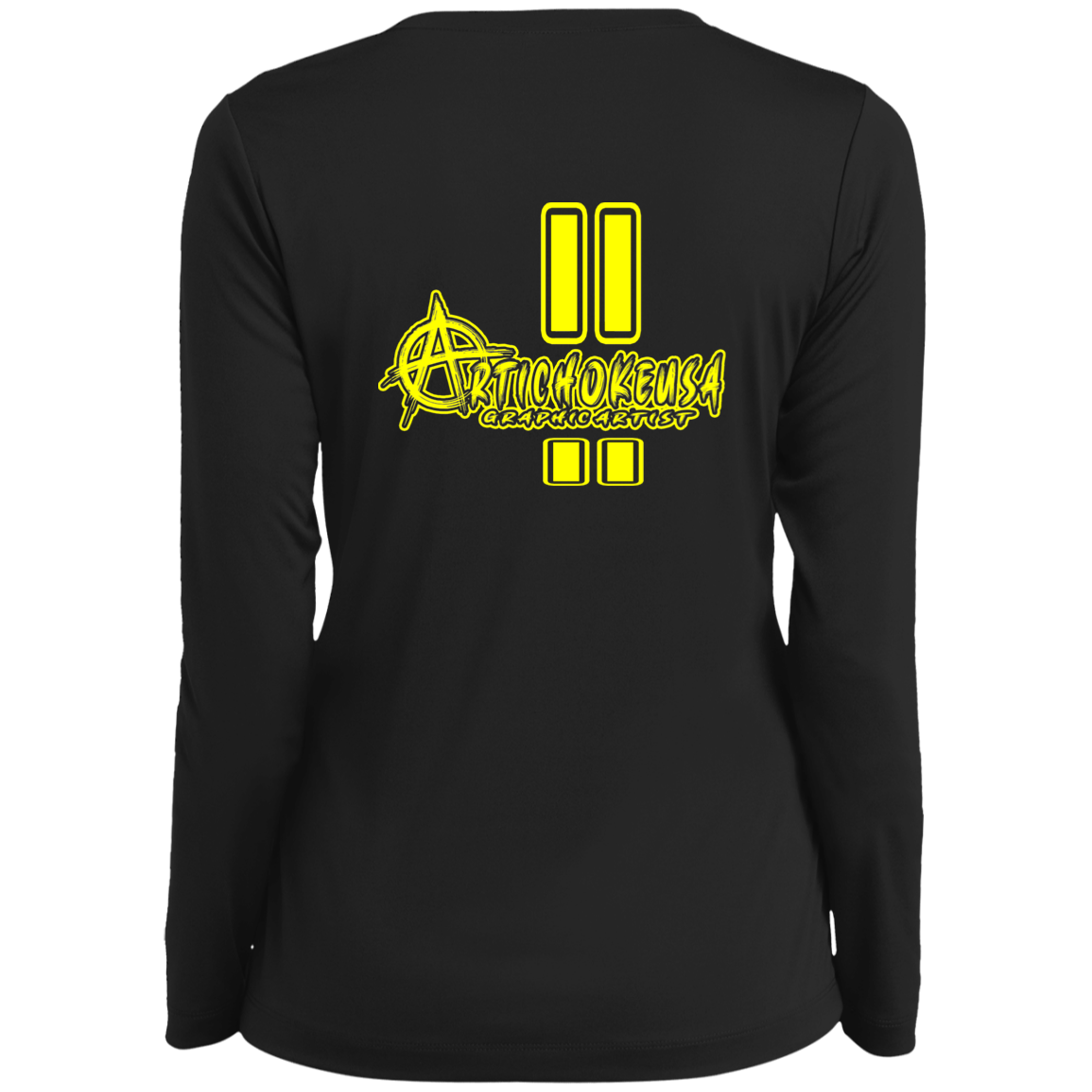 ArtichokeUSA Custom Design. Pick 1 Mustang. Mach 1 Mustang Parody. Cars. Ladies’ Long Sleeve Performance V-Neck Tee