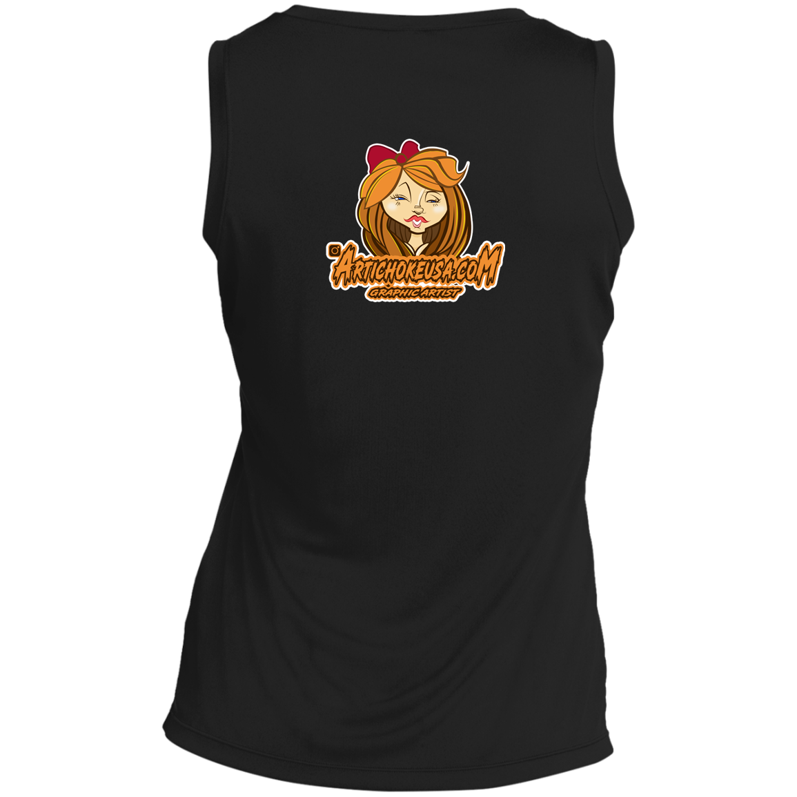 ZZ#21 Characters and Fonts. Aubrey. A show case of my characters and font styles. Ladies' Sleeveless V-Neck