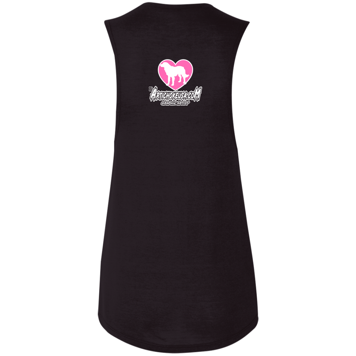 ArtichokeUSA Custom Design. Ruffing the Passer. Labrador Edition. Female Version. Ladies' Flowy Muscle Tank